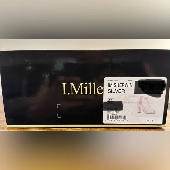 I. Miller Women’s Sherwin Silver Heeled Sandals NWT Size 9 - Picture 2 of 10